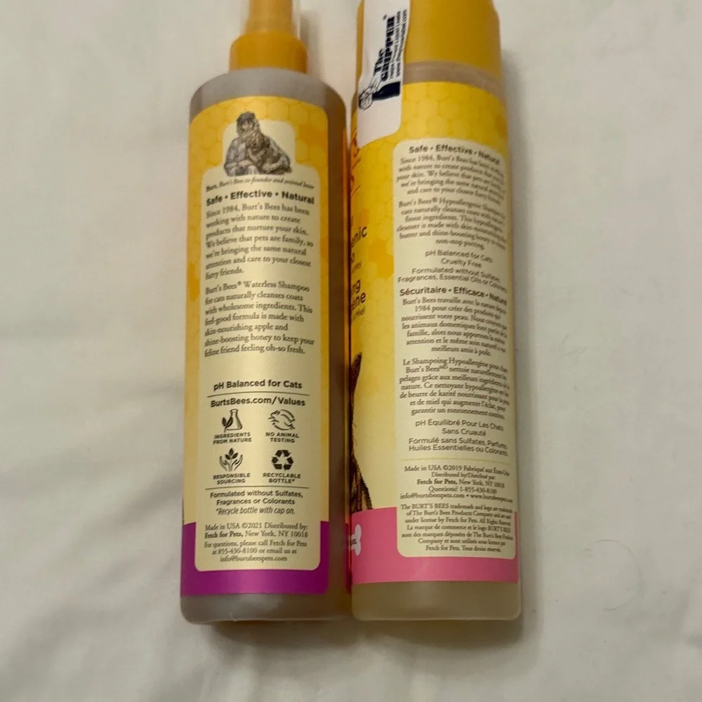 Burt's Bees Hypoallergenic Shampoo and Waterless Cat Shampoo Spray